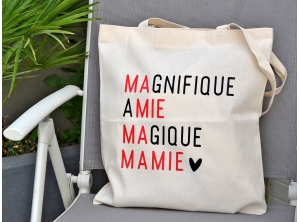 Sac Tote bag "Magnifique Amie Magique Mamie"