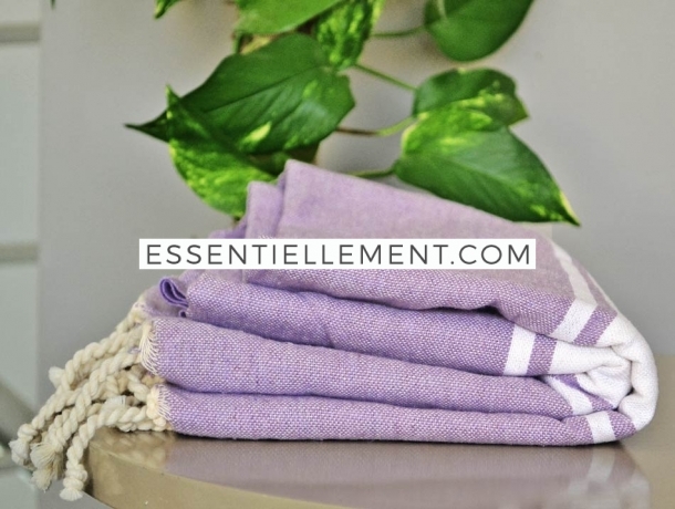 Fouta plate Violet Lilas
